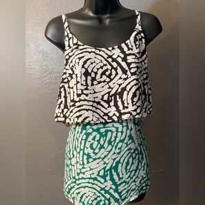 Cabi Hobnob spaghetti strap layered tank